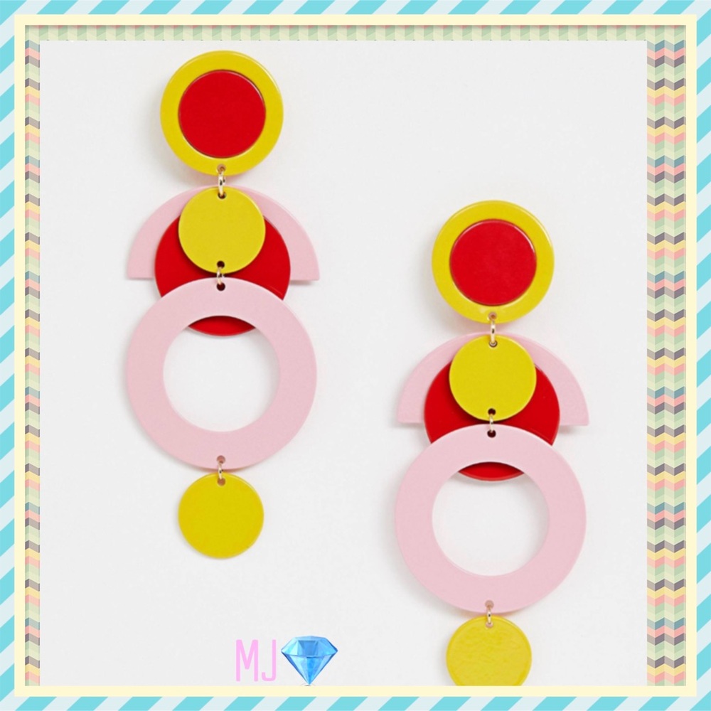 🎀Retro Matte Geo Earrings🎀 - Picture 2 of 4